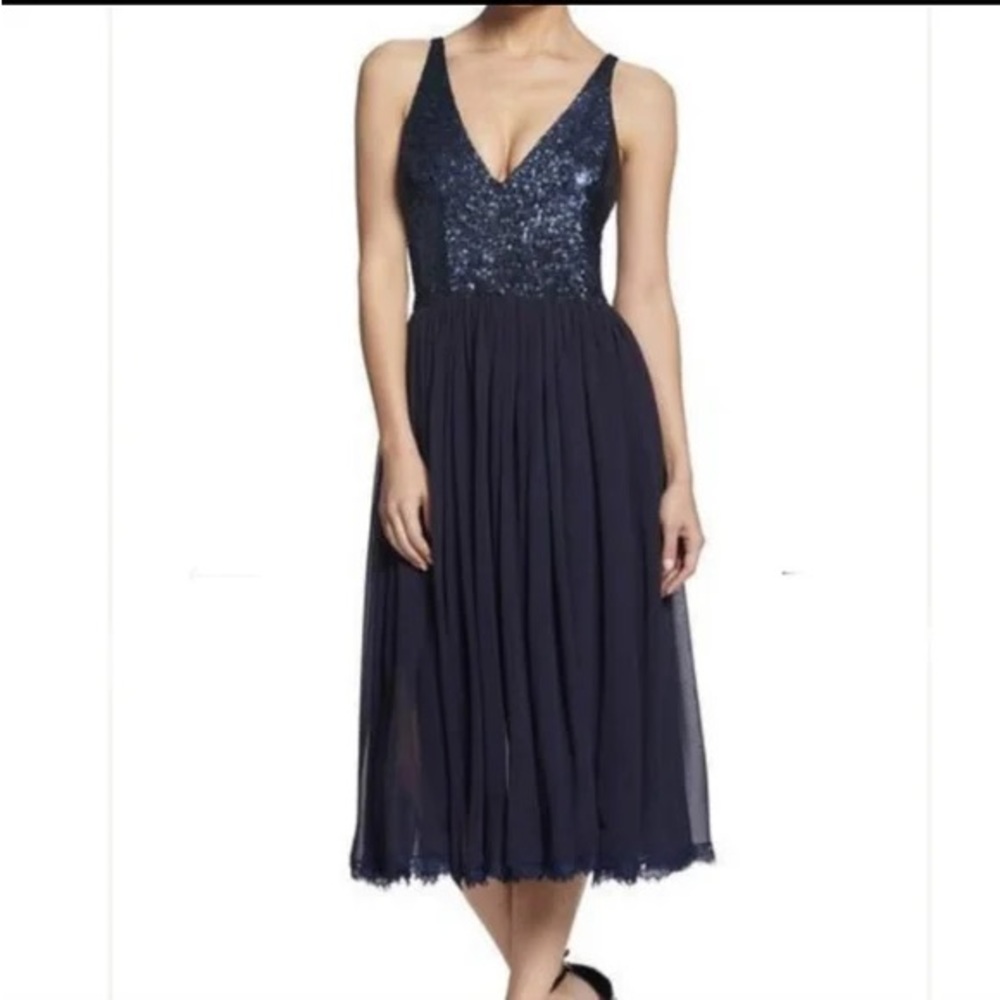 Dress the population navy blue Tracy dress size XXL